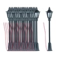 thumbnail image 2 of HILABEE 1/87 Scale Post Light DIY Accs Miniature Outdoor Lighting for Window Display 10pcs, 2 of 9