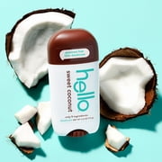 Hello Sweet Coconut Aluminum Free Deodorant, Shea Butter, Vegan, 2.6 oz Stick Deodorant
