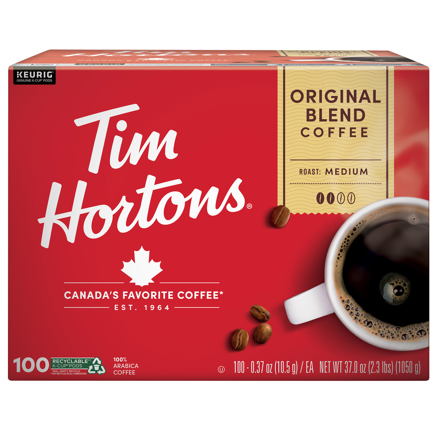 62 Off Tim Hortons Original Blend Medium Roast Coffee Single Serve K Cup Pods Compatible With Keurig Brewers 80ct K Cups Uldus Com