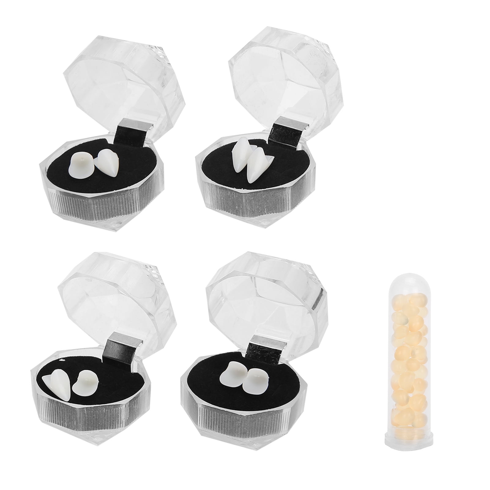 Tebru False Teeth, Party False Teeth Set Cosplay Dentures Props With