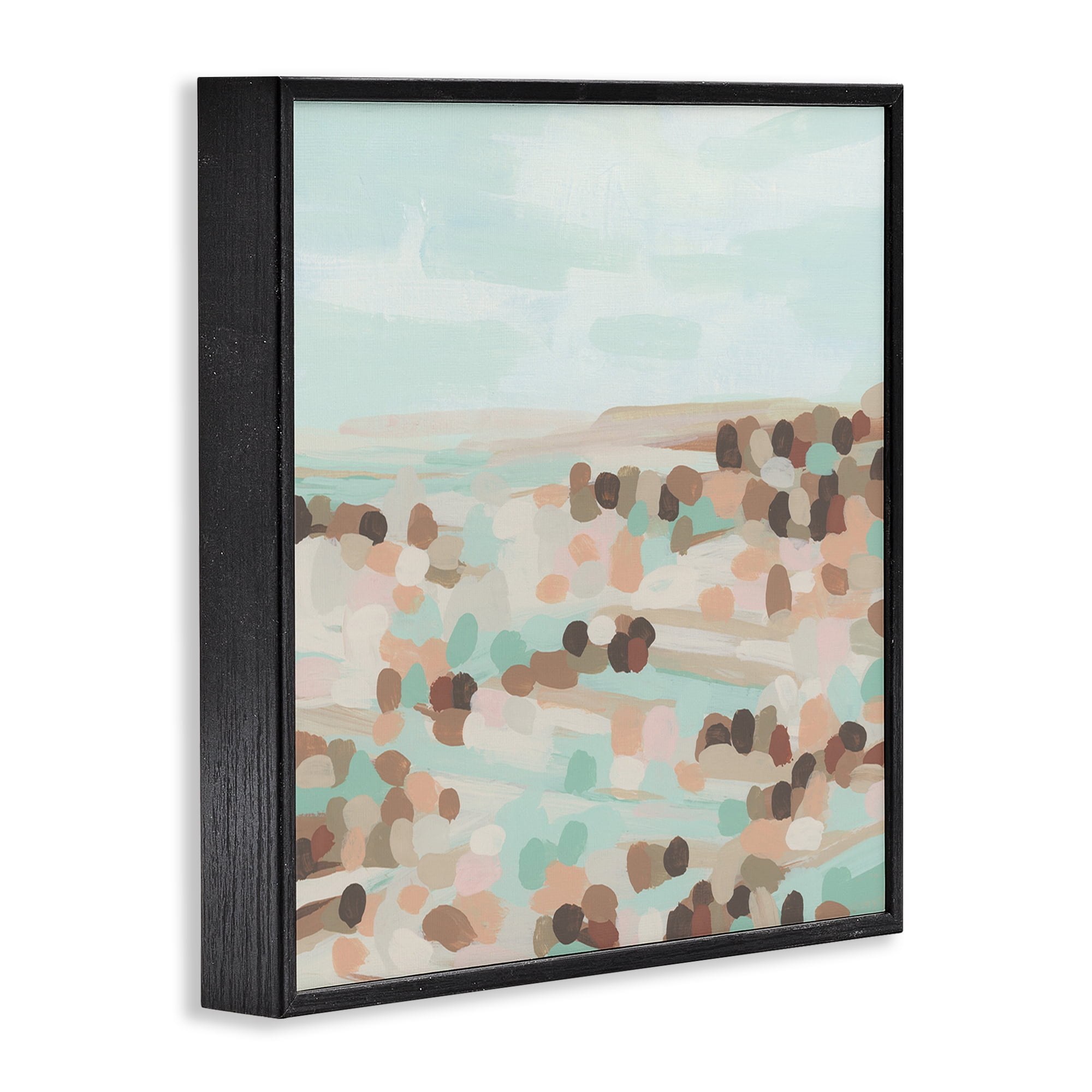Stupell Industries Desert Landscape Impression Landscape Painting Black Framed Art Print Wall Art, 24 x 24
