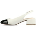 thumbnail image 2 of Journee Womens Sammie Sling Back Cap Toe Block Heel Pumps, Widths Available, 2 of 9
