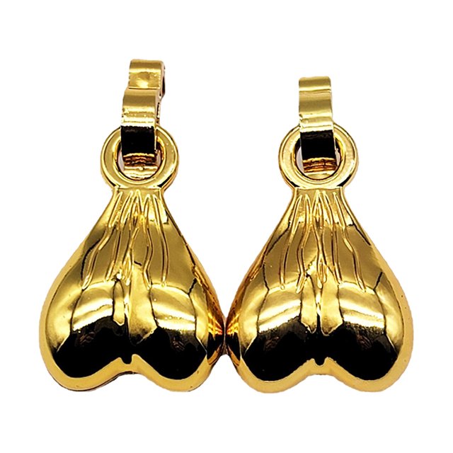 2 UNIDS Decoración de Zapatos Bolas de Plástico/Resina Clips de Zapatos Accesorios Divertidos Distintivos para Regalos de Navidad Oro