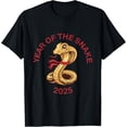 thumbnail image 1 of Camiseta de año nuevo chino 2025 año de la serpiente con estampado de letras, 1 of 2