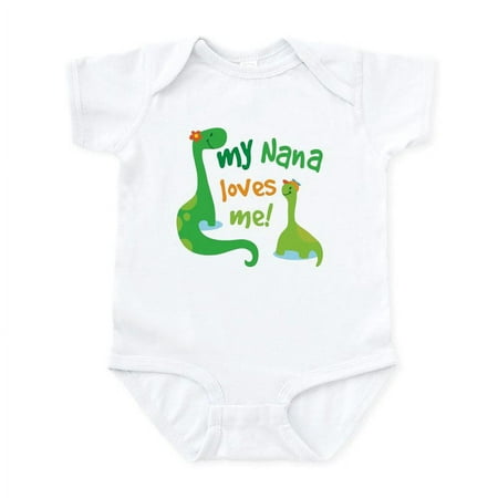 

CafePress - My Nana Loves Me Dinosaur Infant Bodysuit - Baby Light Bodysuit Size Newborn - 24 Months