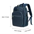 thumbnail image 2 of KAUKKO, mochilas para ordenador portátil para mujer, para portátil de 14 ", bolsa informal para ordenador, mochila con patrón elegante para el trabajo, viajes, negocios KAUKKO  KS27-AZUL, 2 of 5