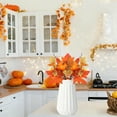 thumbnail image 4 of Artificial Maple Leaf Sprig, Fall Thanksgiving Halloween Decor, Realistic Plastic Leaves for Tabletop Centerpiece Party Decor(A), 4 of 4