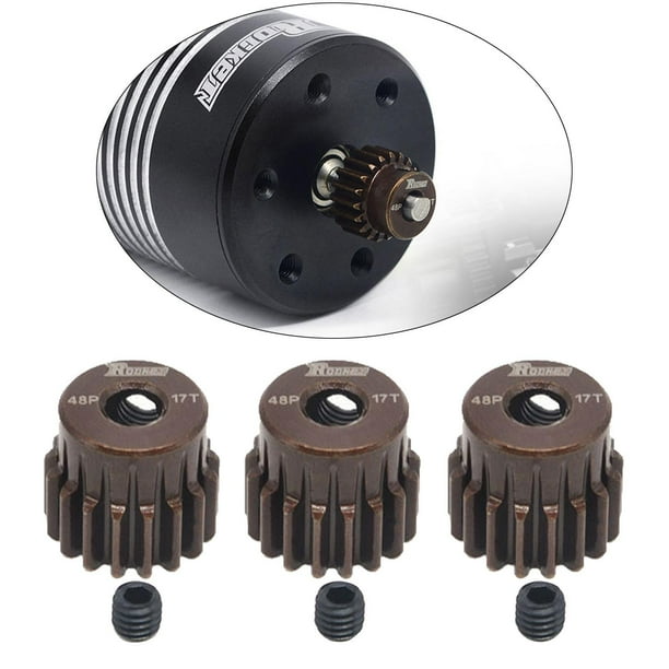 de Engranajes de Piñón de material acero 3.175mm Agujero Del Eje 15T / 17T / 19T / 21T / 22T / 25T de Engranajes de Motor para Coche RC (paq CUTICAT engranaje de piñón