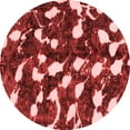 thumbnail image 1 of Ahgly Company Indoor Round Abstract Red Modern Area Rugs, 7' Round, 1 of 4