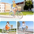 thumbnail image 3 of Ambifirner 24" Cruiser Bike - Shimano Single-Speed & Dual V-Brakes - Retro Steel Frame for Women with Brown Leather Saddle (Ocean Teal, 85% Pre-Assembled), 3 of 8