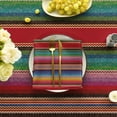 thumbnail image 5 of Mexico Tablecloth 52x70 Inch Square, Halloween Cinco De Mayo Fiesta Colorful Stripes Washable Seasonal Table Cover for Party Picnic Dinner Decor, 5 of 6