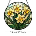 thumbnail image 2 of zhangmingg Stained Glass Window Hanging Daffodil with Colored Acrylic for Light Displays, 2 of 6