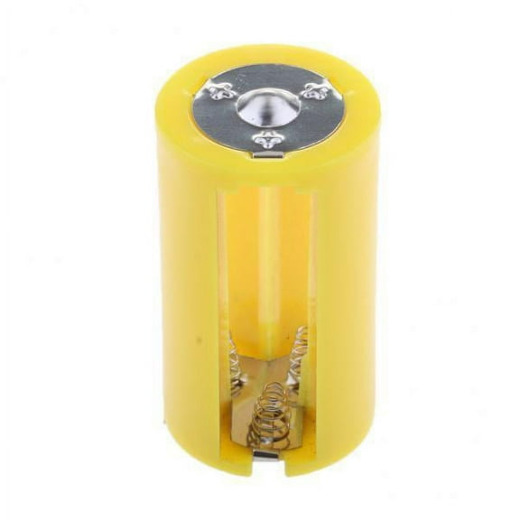 2x Battery Converters Adapter, 1.5V Parallel Connection Case 3Pcs AA to Batteries Yellow(Pack of 1)