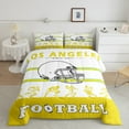 thumbnail image 2 of Football Comforter King Size,Teens Rugby Bedding Sets for Football Player,White Yellow Sports Comforter Sets,Football City Team Duvet Insert with 2 Pillowcases(Los Angeles), 2 of 7