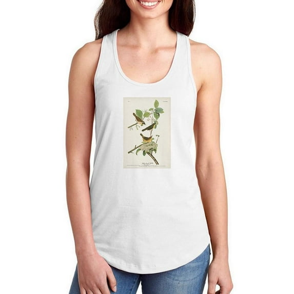 Yellow-Breasted Warbler Racerback Tank Women -John James Audubon Designs, Female x-Large