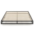 thumbnail image 3 of Mellow Modernista 6" Metal Platform Bed with Wooden Slats, Black, Queen, 3 of 8