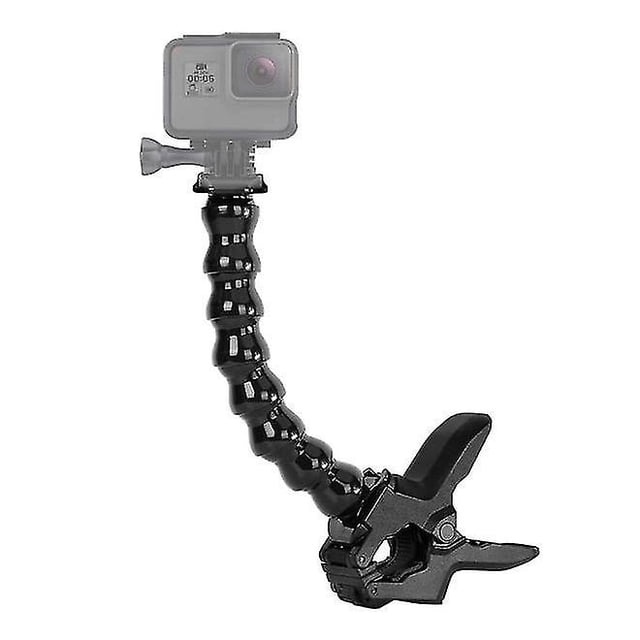 Montura de abrazadera flexible Jaws + agarre de brazo con collar de unión de 8 piezas Monopod para GoPro Hero11/10/9/8 Silver White Fusion Crosstour Campark Yi 2k New Apeman Tectectec Actio