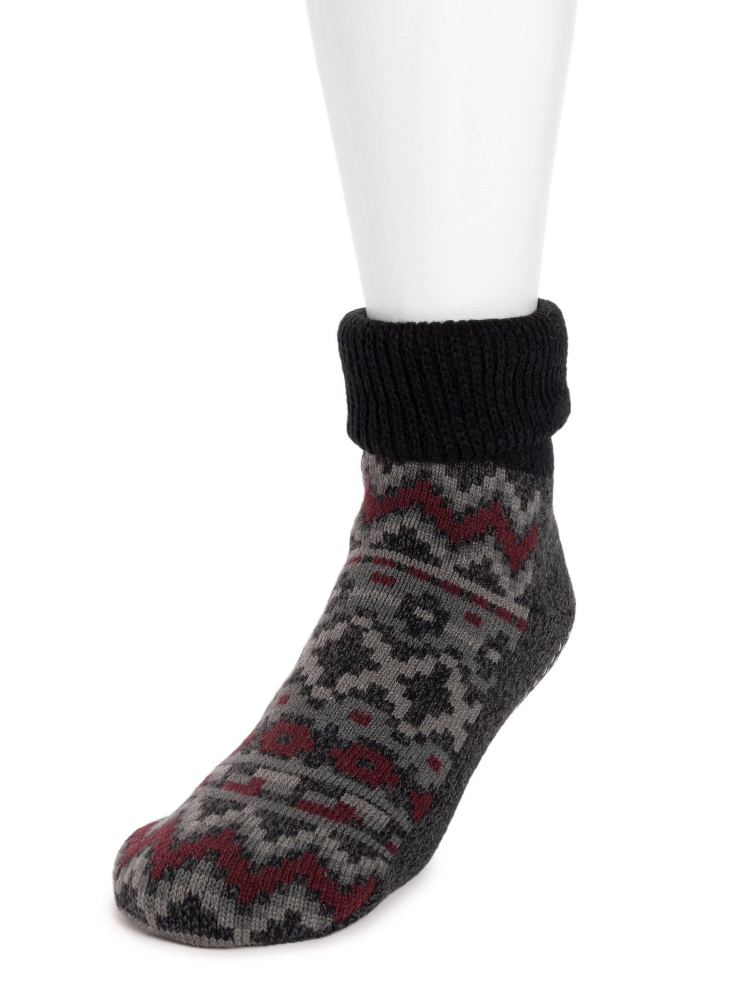 MUK LUKS Men's Thermal Slipper Socks, 1 Pair, One Size (10-13)