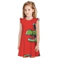 thumbnail image 1 of Balery Cool Crocodile With Sunglasses Camisón de princesa para niñas, pijama de algodón con mangas abullonadas, suave y bonito.-Small, 1 of 6