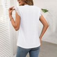 thumbnail image 3 of AherBiu Boho Tank Tops for Women Eyelet Lace Shoulder Crewneck Summer Beach Wear Vacation Camisole Shirts, 3 of 7