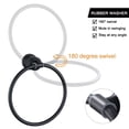 thumbnail image 3 of Wowow Anillo De Toalla De Baño Accesorios De Baño Negro Anillo De Toalla De Mano Negro Soporte De Toalla De Mano Para Baño Acero Inoxidable, 3 of 5