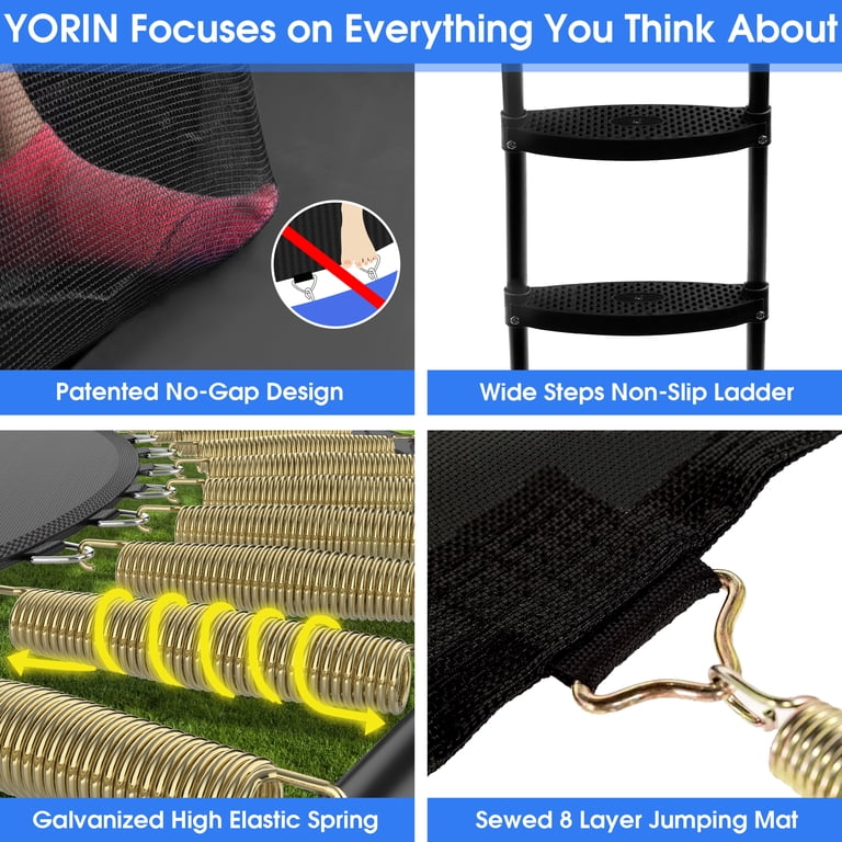 YORIN Trampoline, 14FT Trampoline for 6-7 Kids Adults with