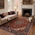 thumbnail image 2 of GENIMO 2'x3' Area Rug for Entryway, Machine Washable Non Slip Low Pile Indoor Door Mat for Front Door Kitchen Bathroom, Distressed Persian Diamond, RUBYORBIT, 2 of 5