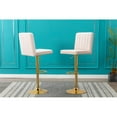 thumbnail image 3 of Best Master Tabourets de Bar Pivotants en Velours Réglables en Beige/or Yucca (Lot de 2), 3 of 3