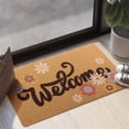 thumbnail image 4 of DAMAI Spring Flower Coir Welcome Mat Outdoor, Non Slip Durable Doormat with Daisy Flower Design, Front Door Mat for Entrance Home Porch Entryway Spring Summer Decor Housewarming Gift, 4 of 8