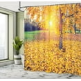 thumbnail image 5 of Ambesonne Autumn Shower Curtain, Evening Natural Park, 69"Wx70"L, Yellow Green, 5 of 5