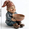 thumbnail image 3 of Bird Feeders Outdoor Garden Gnome Statue Wild Bird Feeders Whimsical Garden Decor Sitting Gnome Fairy Statue Resin Figurine for Garden Balcony Patio Lawn Yard Decoration Housewarming Gifts, 3 of 8