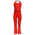 thumbnail image 1 of Sinleey Justaucorps de Gymnastique pour Grande Fille Combinaison de Danse Latine Ballet Jazz Rouge 16, 1 of 6