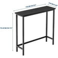 thumbnail image 3 of Narrow Console Table for Entryway - Modern Black Metal Frame, 3 of 9