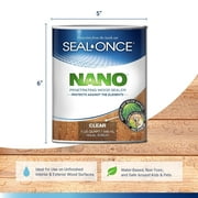 SEAL-ONCE NANO Flat Clear Water-Based Premium Wood Sealer 1 Gallon - Outdoor Use