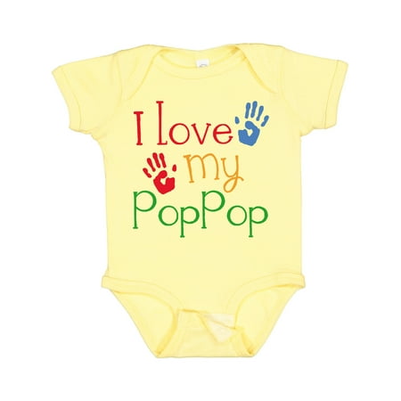 

Inktastic PopPop Grandkids Handprints Gift Baby Boy or Baby Girl Bodysuit