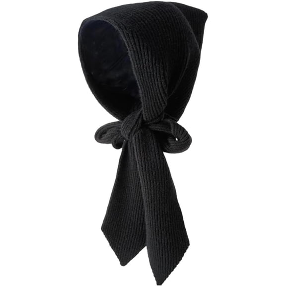 Black Shawls Cape And Wraps Detachable Woven Scarfs Shawl Vintage Soft Fabric Acrylic Fiber Braid Warm Hats Wearable Collar