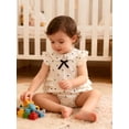 thumbnail image 2 of BemeyourBBs Toddler Baby Girl Summer Clothes Polka Dot Printed Bubble Romper 3 6 12 18 24 Months 2 3 Years Cute Flying Sleeve Doll Collar Ruffled Bodysuit Jumpsuit Playsuit, 2 of 2