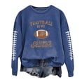 thumbnail image 1 of WEAIXIMIUNG Chandails à Fermeture Éclair pour Femmes Chandails Décontractés Légers à Col Rond Manches Longues Imprimé Graphique de Football Chandails à Enfiler Haut Blouse, 1 of 4