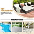 thumbnail image 4 of Costway 5PCS Patio Rattan Furniture Set Loveseat Sofa Ottoman Cushioned White, 4 of 9