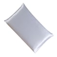 thumbnail image 3 of Funda de almohada de seda de morera Funda de almohada transpirable de 2 lados Funda de almohada de color sólido para la piel del cabello, Gris plateado, 51x91cm kenally HA003379-36, 3 of 7