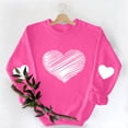 thumbnail image 5 of Dolkfu Valentines Graphic Shirts for Women Pullover Love Heart Pink Shirts Active Plus Size Crewneck Tops for Women XS, 5 of 9