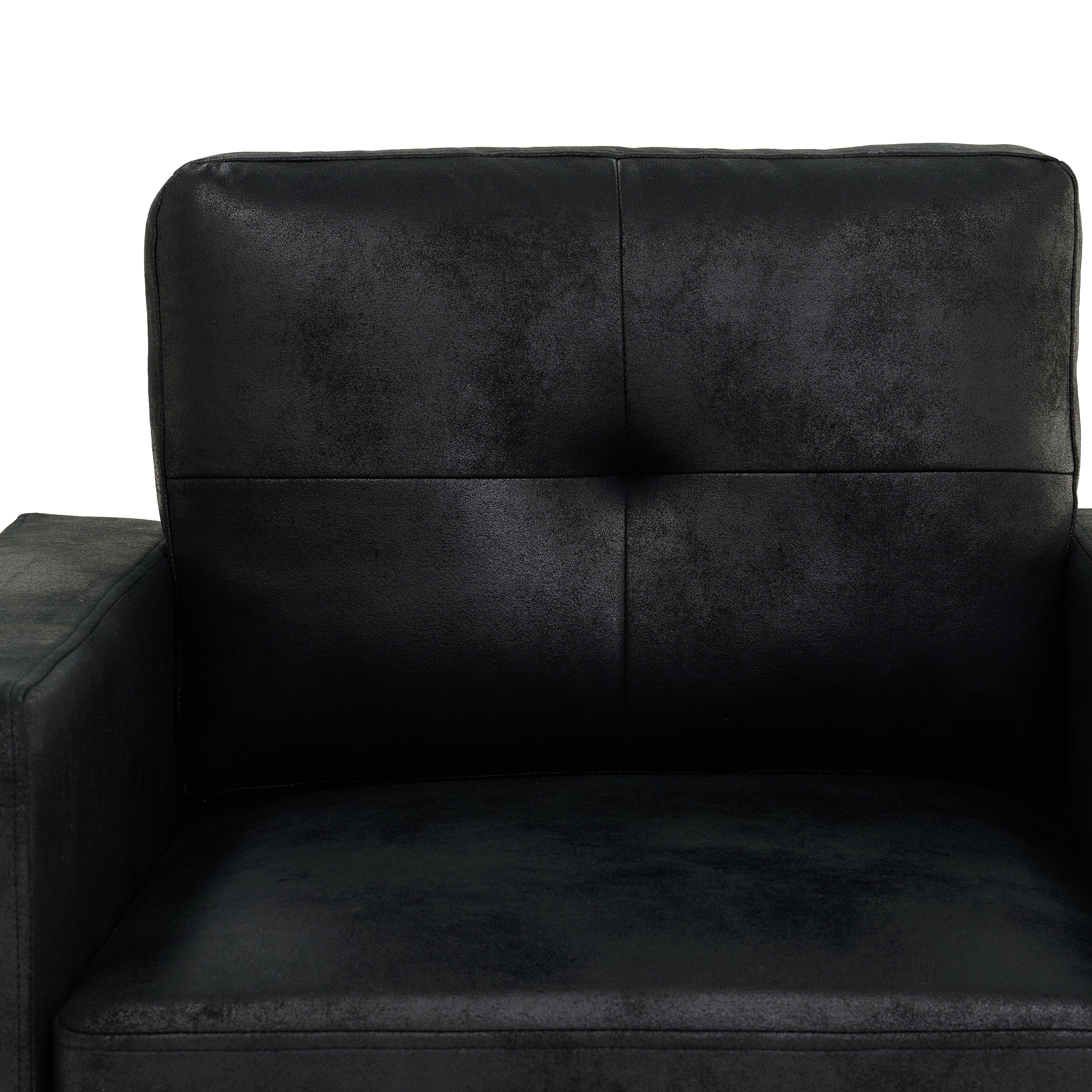 MOONMISS 360° Swivel Accent Chair with Point-Tufted Back & Textured, Upholstery Square Arm Armchair with Metal Pedestal Base, Soft Pillows for Living Room, Bedroom