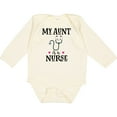 thumbnail image 3 of Inktastic My Aunt is a Nurse Girls Long Sleeve Baby Bodysuit, 3 of 5