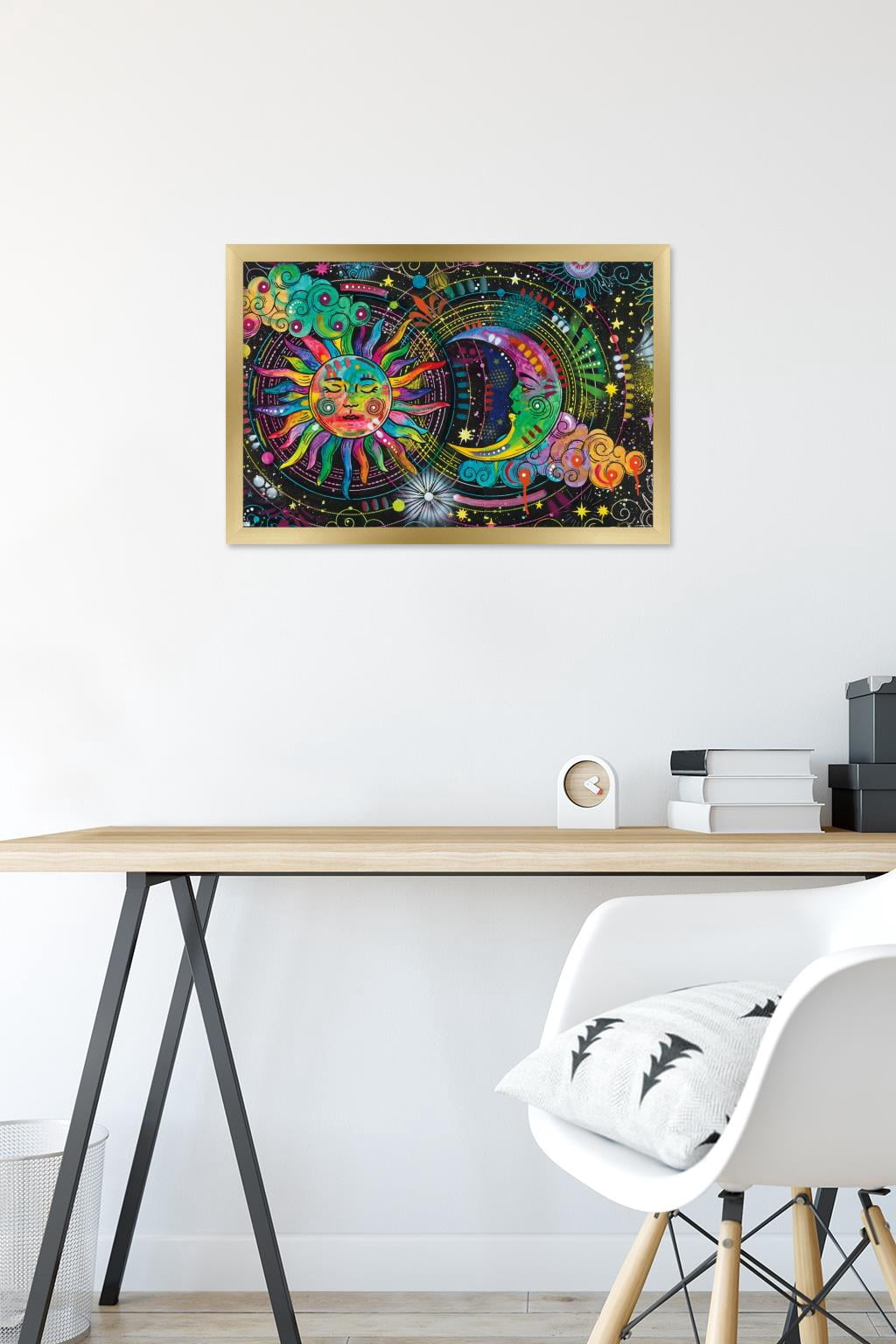 Dean Russo - Sun And Moon Wall Poster, 14.725" x 22.375" Framed