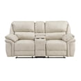 thumbnail image 2 of Tony Manual Reclining Loveseat w Center Console- USB Ports- Sand Brown, 2 of 7