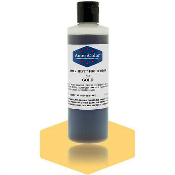 AmeriColor AmeriMist Gold, 9 Ounce, Airbrush Food Color