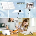 thumbnail image 7 of CAHAYA Sheet Music Stand & Tabletop Music Stand Solid Back with Carrying Bag for Books Notes Laptop Tablet White CY0194, 7 of 7