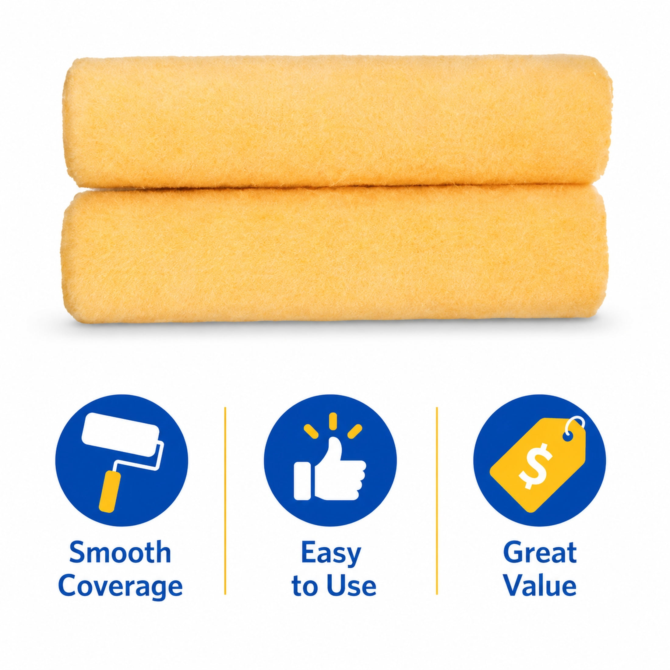 (3 pack) BETTER 9 in x 3/4 in nap High Density Knit Paint Roller Cover, 2 Pack