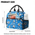 thumbnail image 5 of Kuiaobaty Soccer Ball Print Backpack Set with Pencil Case for Boys 8-12 Multi Pockets Backpack and Lunch Bag with Adjustable Strap 17 Inch Bookbag with Water Bottle Sleeve for School, 5 of 7
