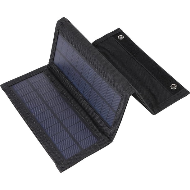 6W 5V Paneles solares para exteriores a prueba de agua 3 pliegues para el banco de energía del teléfono (negro) Ndcxsfigh Para estrenar